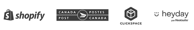 Shopify, Postes Canada, Clickspace, Heyday par Hootsuite